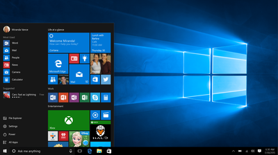 Windows 10 Startmenu